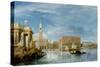 View of the Molo and the Palazzo Ducale in Venice-James Holland-Stretched Canvas