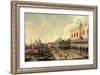 View of the Molo Looking Towards the Entrance of the Grand Canal, Venice-Canaletto-Framed Giclee Print
