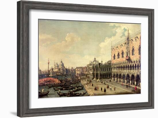 View of the Molo Looking Towards the Entrance of the Grand Canal, Venice-Canaletto-Framed Giclee Print