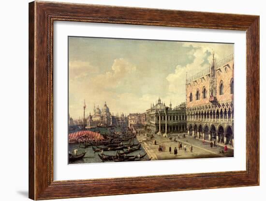 View of the Molo Looking Towards the Entrance of the Grand Canal, Venice-Canaletto-Framed Giclee Print