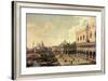 View of the Molo Looking Towards the Entrance of the Grand Canal, Venice-Canaletto-Framed Giclee Print