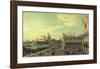 View of the Molo Towards the Grand Canal, Venice-Canaletto-Framed Premium Giclee Print