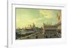 View of the Molo Towards the Grand Canal, Venice-Canaletto-Framed Premium Giclee Print