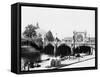 View of the Moltke Bridge and Lehrter Bahnhof Station, Berlin, circa 1910-Jousset-Framed Stretched Canvas