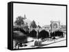 View of the Moltke Bridge and Lehrter Bahnhof Station, Berlin, circa 1910-Jousset-Framed Stretched Canvas