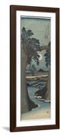 View of the Monkey Bridge in Koshu Province, 1841-1842-Utagawa Hiroshige-Framed Giclee Print