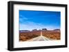 View of the Monument Valley and the Highway 163 in Utah during a Beautiful Summer Day. Vivid Blue S-offfstock-Framed Photographic Print
