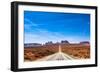 View of the Monument Valley and the Highway 163 in Utah during a Beautiful Summer Day. Vivid Blue S-offfstock-Framed Photographic Print