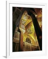 View of the Mosaic of the Hermit Hosios Loukas and Vaulted Ceiling Above Seen Across an Arch-null-Framed Giclee Print