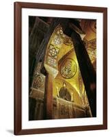 View of the Mosaic of the Hermit Hosios Loukas and Vaulted Ceiling Above Seen Across an Arch-null-Framed Giclee Print