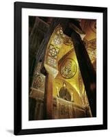 View of the Mosaic of the Hermit Hosios Loukas and Vaulted Ceiling Above Seen Across an Arch-null-Framed Giclee Print