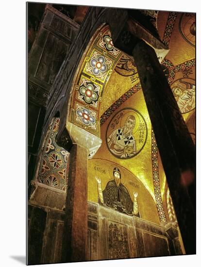 View of the Mosaic of the Hermit Hosios Loukas and Vaulted Ceiling Above Seen Across an Arch-null-Mounted Giclee Print