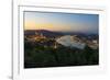 View of the Mountain Gellert on the Danube with the Suspension Bridge, Budapest-Volker Preusser-Framed Photographic Print