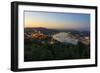 View of the Mountain Gellert on the Danube with the Suspension Bridge, Budapest-Volker Preusser-Framed Photographic Print