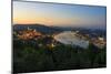 View of the Mountain Gellert on the Danube with the Suspension Bridge, Budapest-Volker Preusser-Mounted Photographic Print