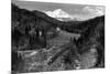 View of the Mountain, Valley, and Train - Mt. Shasta, CA-Lantern Press-Mounted Art Print