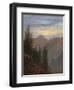 View of the Mountains at Dusk (Oil on Canvas)-Karl Gustav Carus-Framed Giclee Print