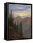View of the Mountains at Dusk (Oil on Canvas)-Karl Gustav Carus-Framed Stretched Canvas