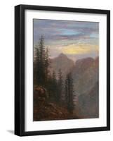 View of the Mountains at Dusk (Oil on Canvas)-Karl Gustav Carus-Framed Giclee Print