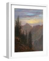 View of the Mountains at Dusk (Oil on Canvas)-Karl Gustav Carus-Framed Giclee Print