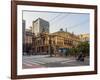 View of the Municipal Theatre, City of Sao Paulo, State of Sao Paulo, Brazil, South America-Karol Kozlowski-Framed Photographic Print