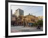 View of the Municipal Theatre, City of Sao Paulo, State of Sao Paulo, Brazil, South America-Karol Kozlowski-Framed Photographic Print