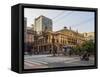 View of the Municipal Theatre, City of Sao Paulo, State of Sao Paulo, Brazil, South America-Karol Kozlowski-Framed Stretched Canvas