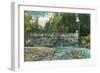 View of the Napa County Bridge - Napa, CA-Lantern Press-Framed Art Print