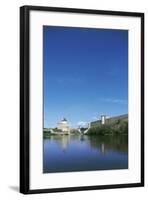 View of the Narva River with Hermann Castle-null-Framed Giclee Print
