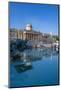 View of The National Gallery and fountains in Trafalgar Square, Westminster, London, England-Frank Fell-Mounted Photographic Print