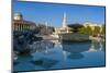 View of The National Gallery, St. Martins-in-the-Fields church and fountains in Trafalgar Square-Frank Fell-Mounted Premium Photographic Print