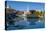 View of The National Gallery, St. Martins-in-the-Fields church and fountains in Trafalgar Square-Frank Fell-Stretched Canvas