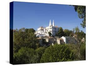 View of the National Palace with its conical towers, Sintra, near Lisbon, Portugal, Europe-Jean Brooks-Stretched Canvas