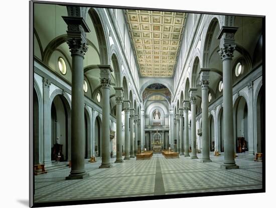 View of the Nave, 1425-46-Filippo Brunelleschi-Mounted Giclee Print