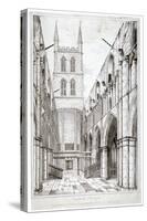 View of the Nave, St Saviour's Church, Southwark, London, C1834-W Taylor-Stretched Canvas