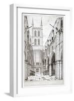 View of the Nave, St Saviour's Church, Southwark, London, C1834-W Taylor-Framed Giclee Print