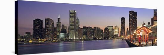 View of the Navy Pier and Skyline, Chicago, Illinois, USA-null-Stretched Canvas