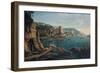 View of the Neapolitan Coast, by Gaspar Van Wittel known as Gaspare Vanvitelli,-Gaspar Van Wittel-Framed Art Print