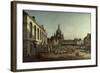 View of the Neumarkt in Dresden from the Jüdenhofe, 1749-Bernardo Bellotto-Framed Giclee Print