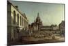 View of the Neumarkt in Dresden from the Jüdenhofe, 1749-Bernardo Bellotto-Mounted Giclee Print