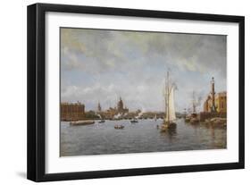 View of the Neva at the Vasilyevsky Island, 1898-Alexander Karlovich Beggrov-Framed Giclee Print