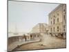 View of the Neva Embankment by the Old Hermitage Building, 1824-null-Mounted Giclee Print