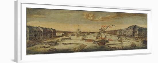 View of the Neva River Banks, 1753-null-Framed Giclee Print