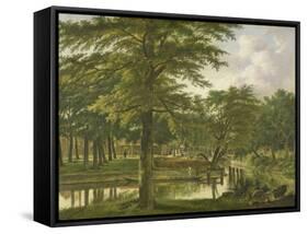 View of the New Canal in the Stronghold in Haarlem-Wybrand Hendriks-Framed Stretched Canvas