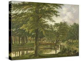 View of the New Canal in the Stronghold in Haarlem-Wybrand Hendriks-Stretched Canvas