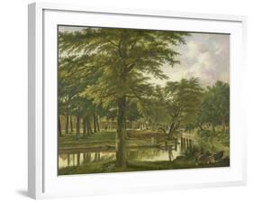 View of the New Canal in the Stronghold in Haarlem-Wybrand Hendriks-Framed Art Print