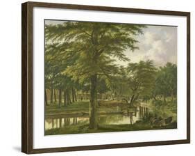 View of the New Canal in the Stronghold in Haarlem-Wybrand Hendriks-Framed Art Print