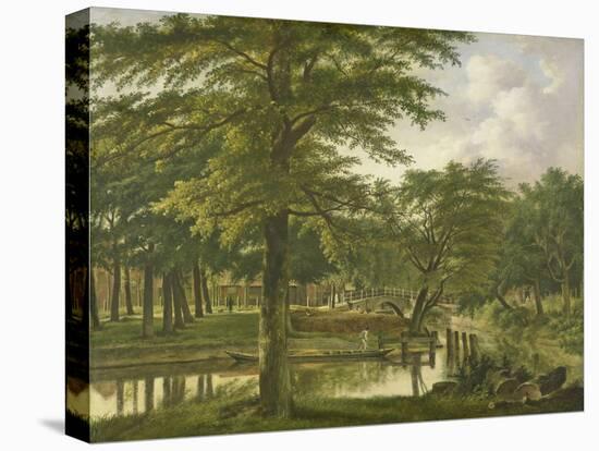 View of the New Canal in the Stronghold in Haarlem-Wybrand Hendriks-Stretched Canvas