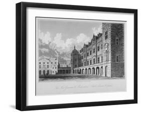 View of the New Grammar and Mathematical Schools, Christ's Hospital, City of London, 1833-Henry Shaw-Framed Giclee Print