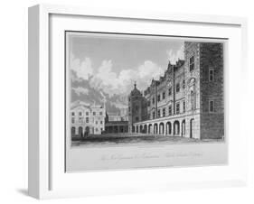 View of the New Grammar and Mathematical Schools, Christ's Hospital, City of London, 1833-Henry Shaw-Framed Giclee Print